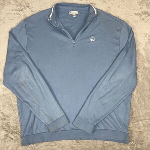 Peter Millar Blue Zip Up Sweater